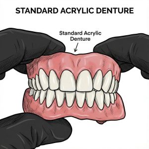 standard acrylic dentures